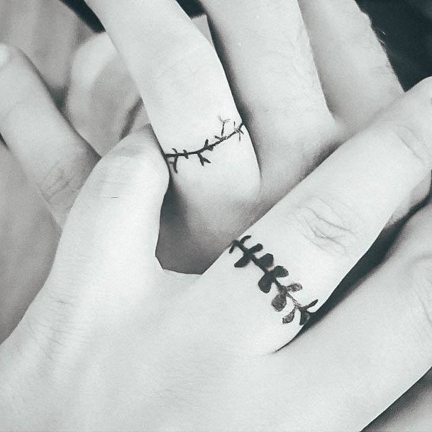 Top 100 Best Wedding Ring Tattoos For Women - Band Design Ideas