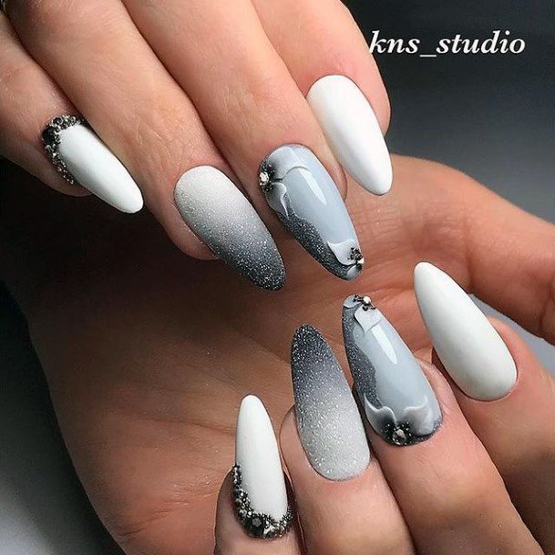 Astonishing White Dress Nail For Girls