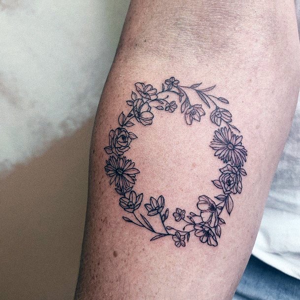 Astonishing Wreath Tattoo For Girls