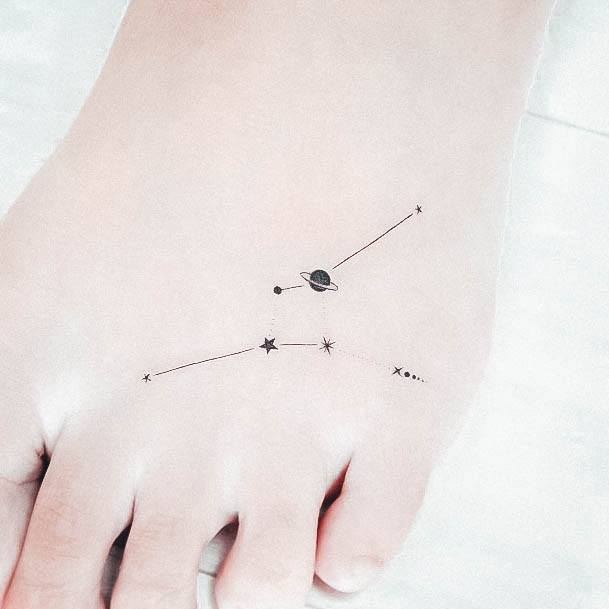 Astrological Leo Tattoos For Girls Constellation Tiny Foot