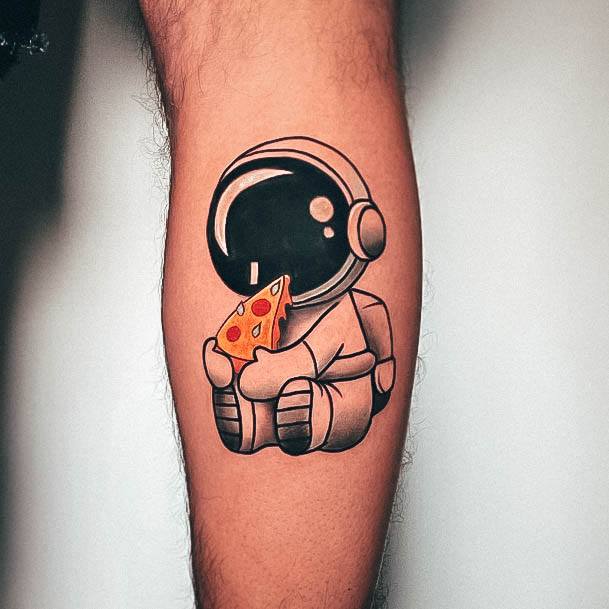 Astronaut Forearm Wondrous Pizza Tattoo For Woman