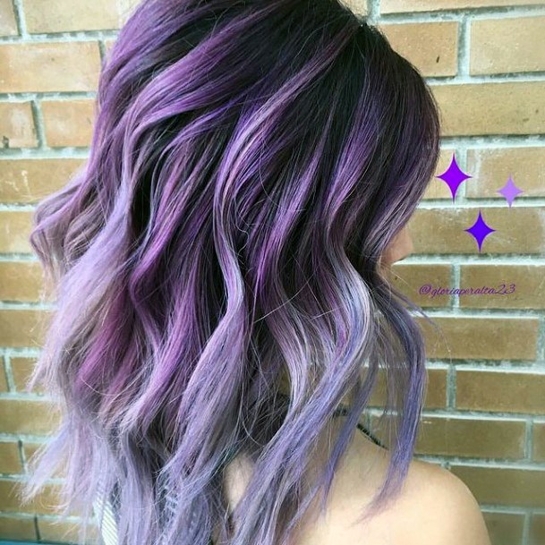 Attractive Girls Hairstyles Purple