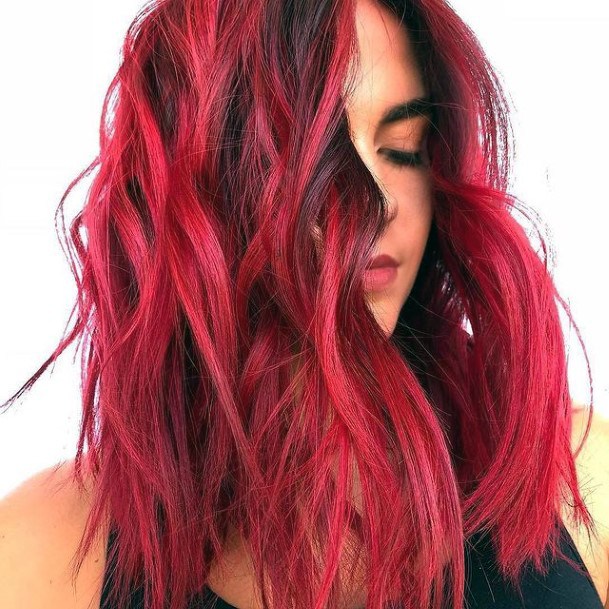 Attractive Girls Hairstyles Red Ombre