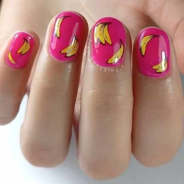 Attractive Girls Nail Banana