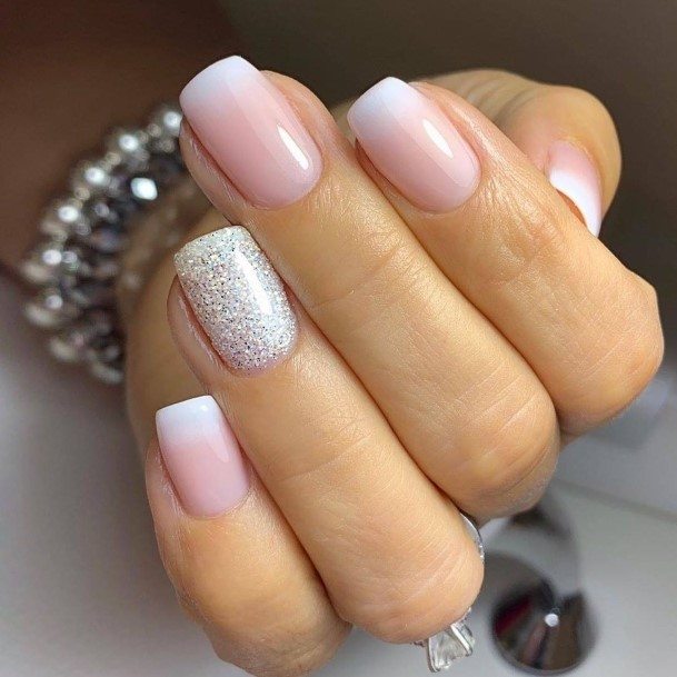 Attractive Girls Nail Beige Ombre