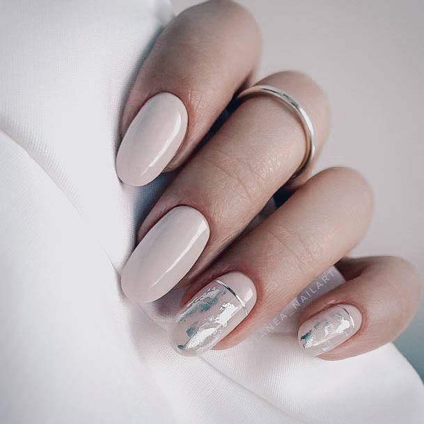 Attractive Girls Nail Beige