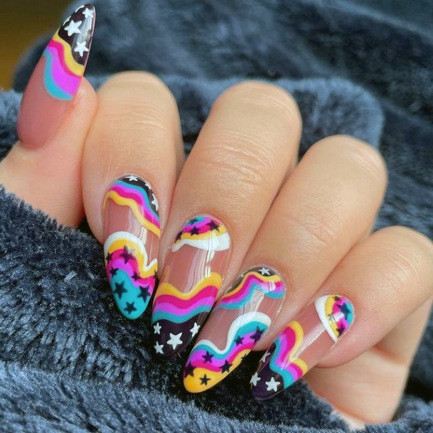 Attractive Girls Nail Bright Summer