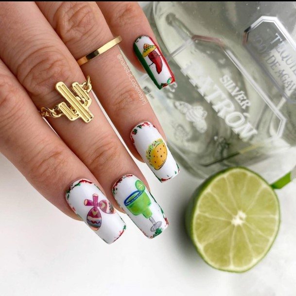 Attractive Girls Nail Cinco De Mayo