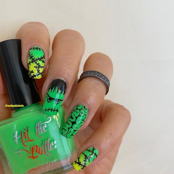 Attractive Girls Nail Frankenstein