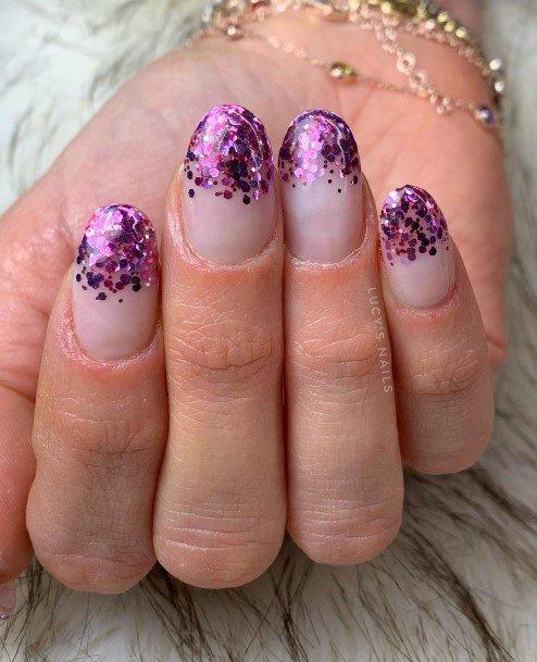 Attractive Girls Nail Fuchsia