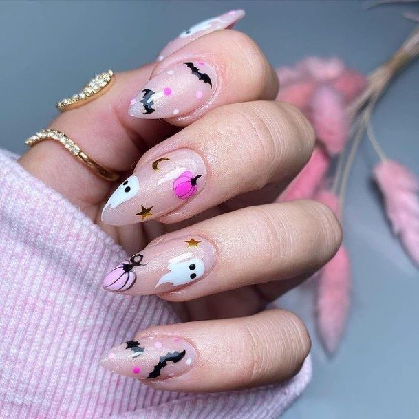 Top 100 Best Ghost Nails For Women - Haunted Fingernail Design Ideas