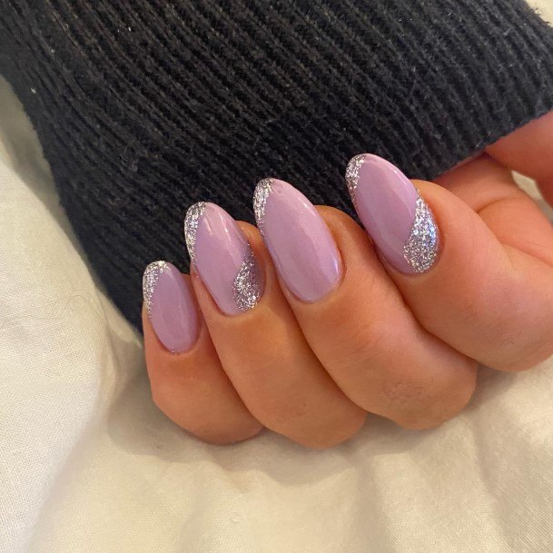 Attractive Girls Nail Lilac