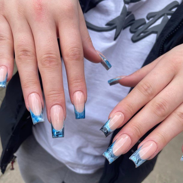 Attractive Girls Nail Marble