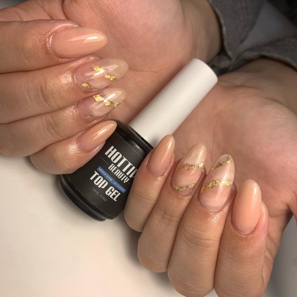 Attractive Girls Nail Nude Marble