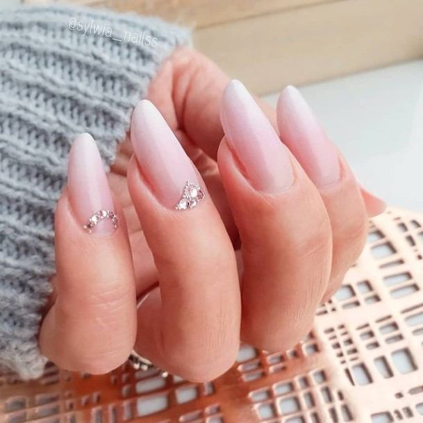 Attractive Girls Nail Pink Ombre