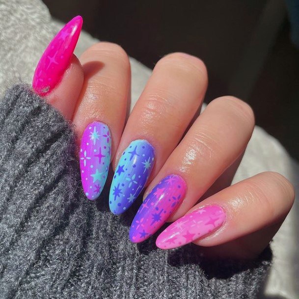 Attractive Girls Nail Pink Summer