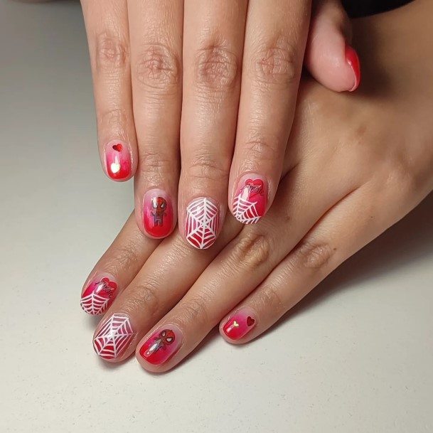 Attractive Girls Nail Spider