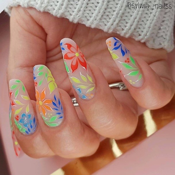 Attractive Girls Nail Summer Matte