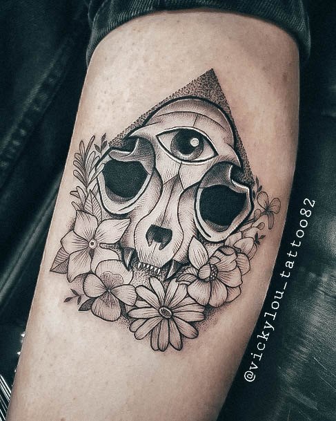 Attractive Girls Tattoo All Seeing Eye