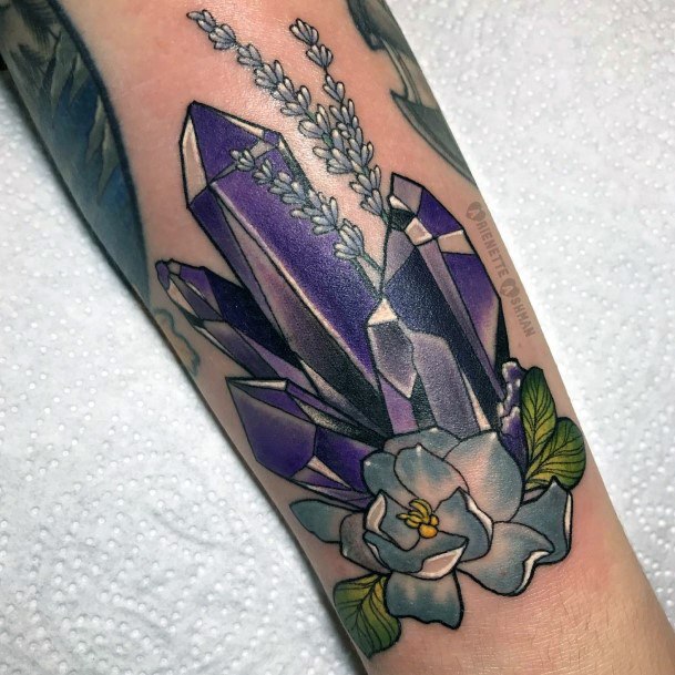 Attractive Girls Tattoo Amethyst