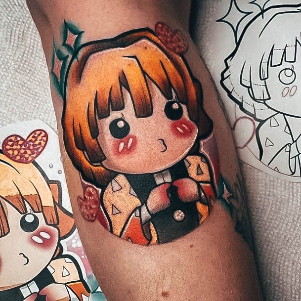 Attractive Girls Tattoo Anime