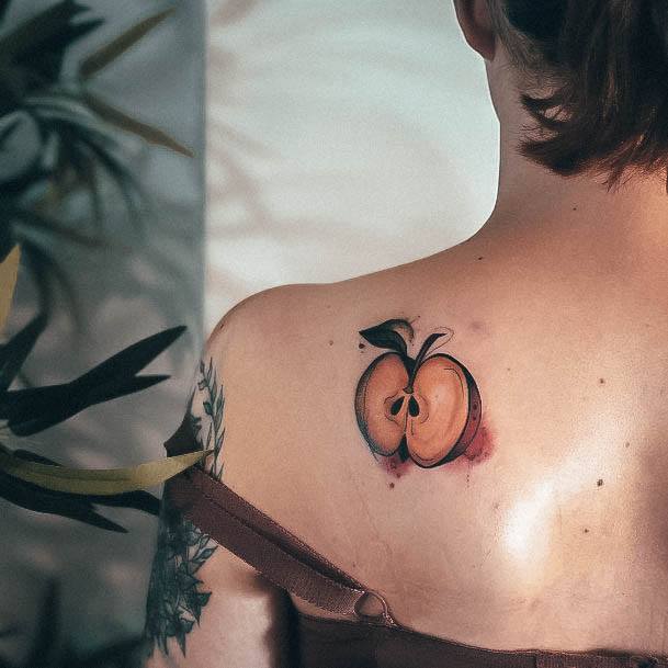 Attractive Girls Tattoo Apple