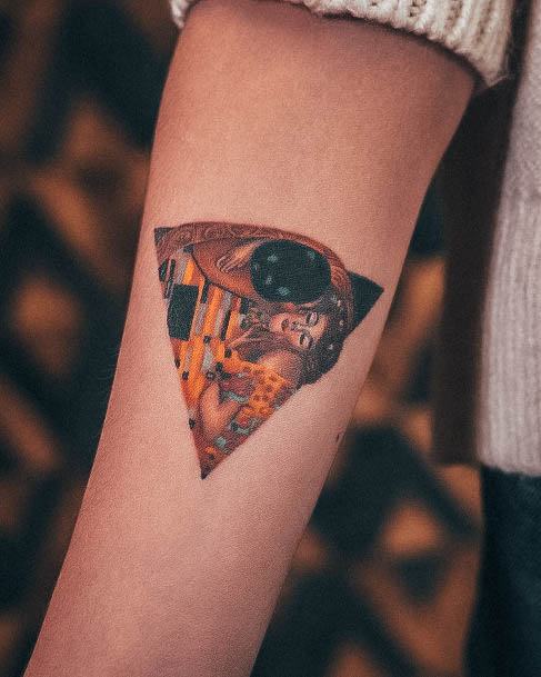 Attractive Girls Tattoo Badass Triangle