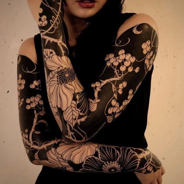 Attractive Girls Tattoo Blackout