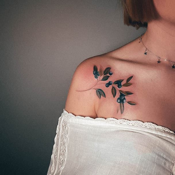 Attractive Girls Tattoo Blueberry