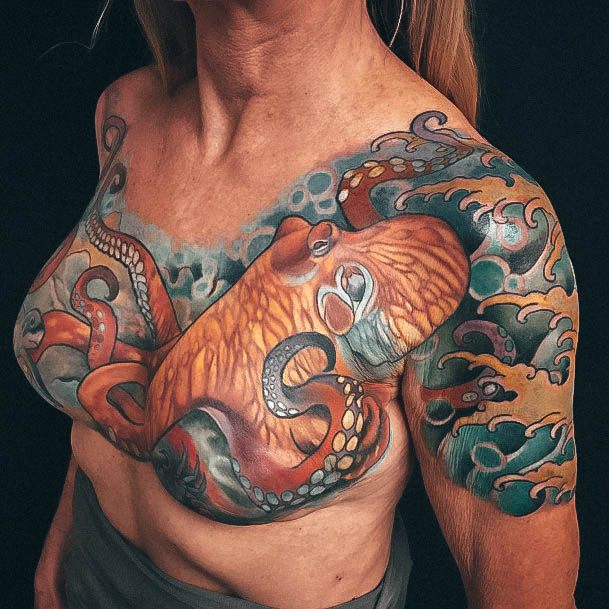 Attractive Girls Tattoo Breast Cancer