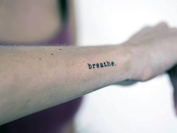 Attractive Girls Tattoo Breathe