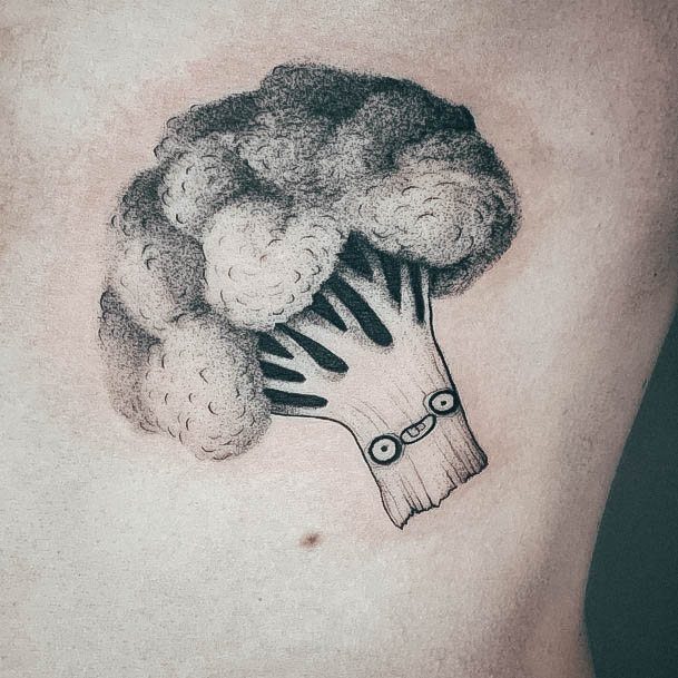 Attractive Girls Tattoo Broccoli