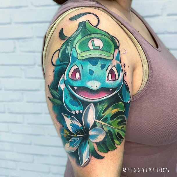 Attractive Girls Tattoo Bulbasaur