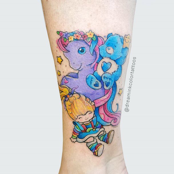 Attractive Girls Tattoo Care bears