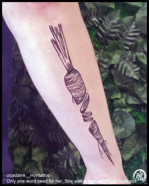 Attractive Girls Tattoo Carrot