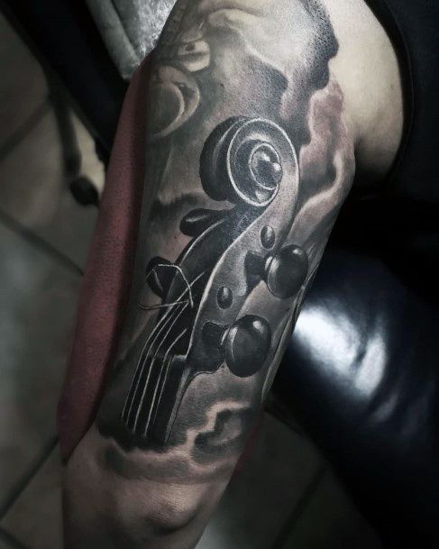 Attractive Girls Tattoo Cello