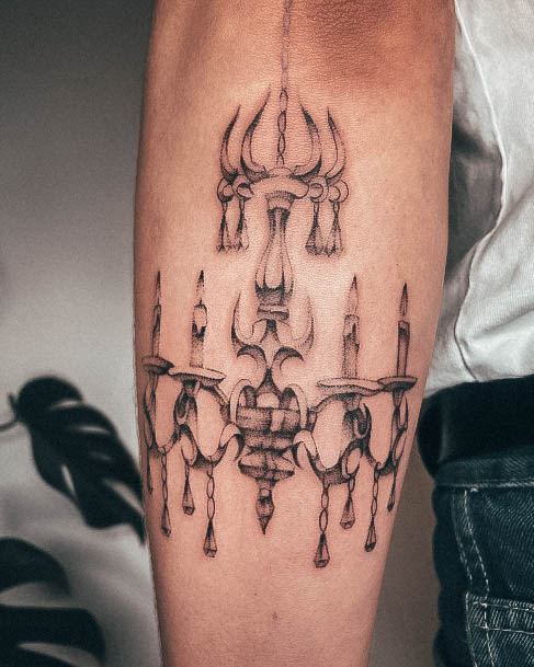 Attractive Girls Tattoo Chandelier