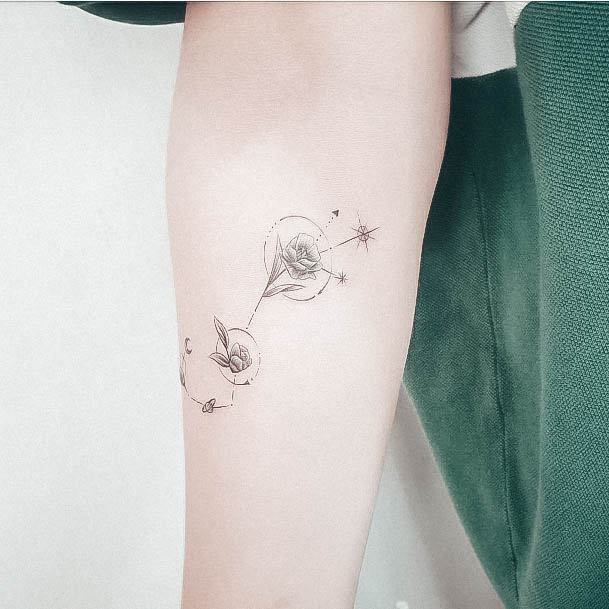 Attractive Girls Tattoo Constellation