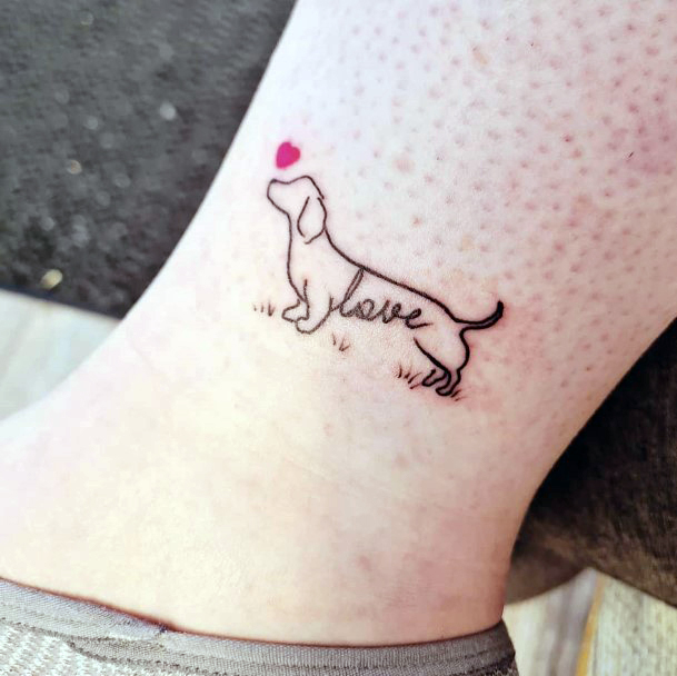 Top 100 Best Dachshund Tattoos For Women - Wiener Dog Design Ideas