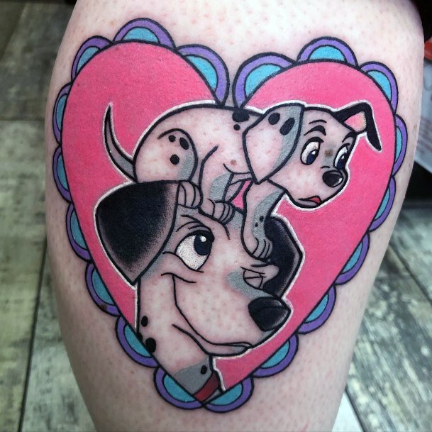 Attractive Girls Tattoo Dalmatian