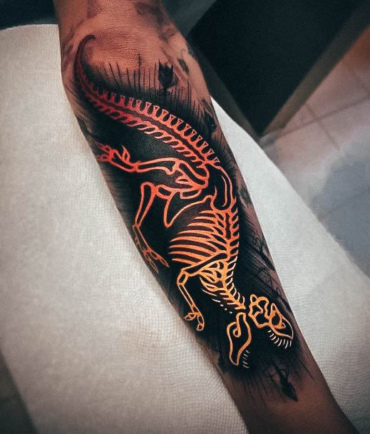 Attractive Girls Tattoo Dinosaur