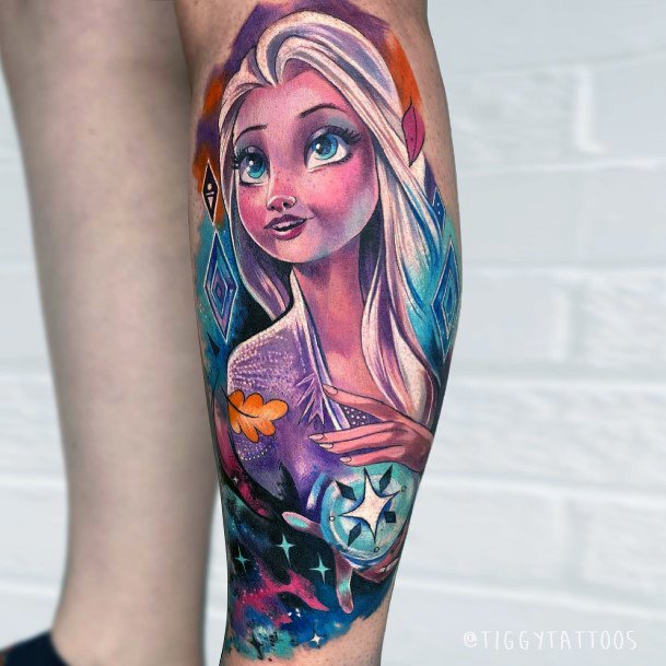 Attractive Girls Tattoo Frozen