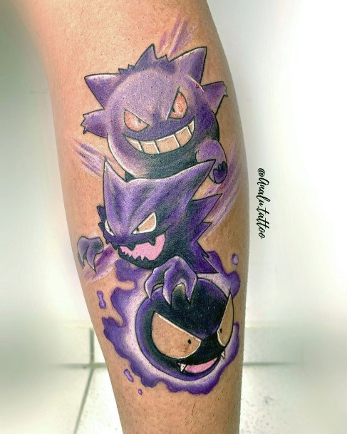 Attractive Girls Tattoo Gengar