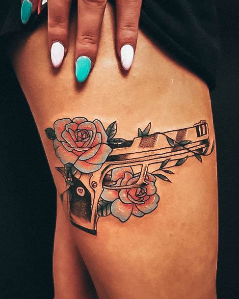 Attractive Girls Tattoo Gun