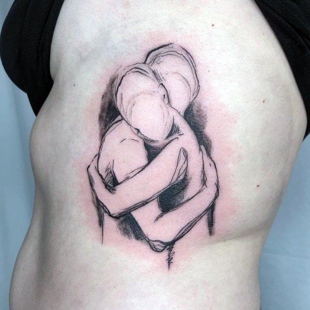 Attractive Girls Tattoo Hug