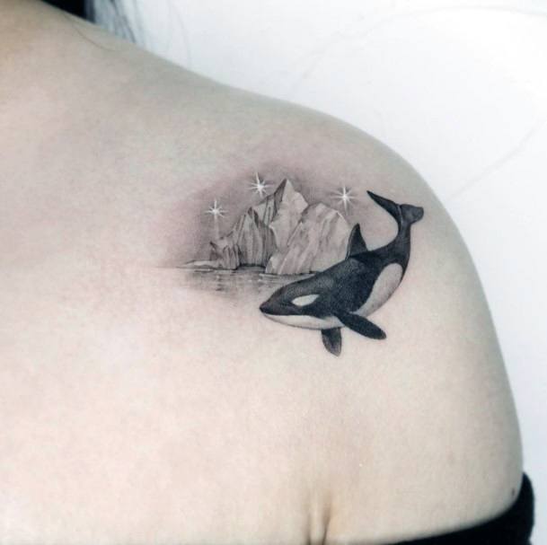 Attractive Girls Tattoo Iceberg