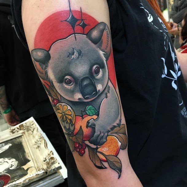 Attractive Girls Tattoo Koala