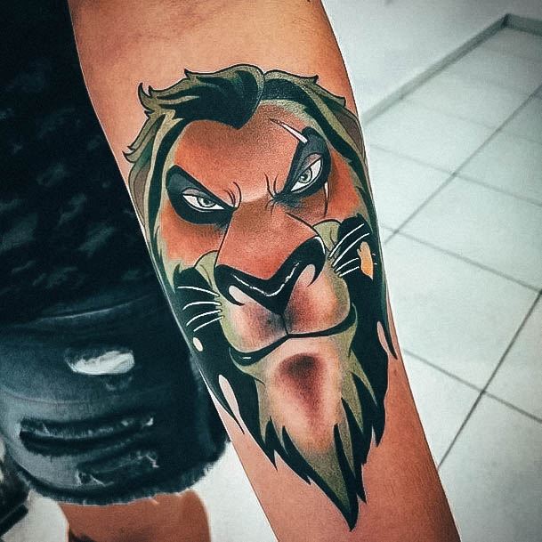 Attractive Girls Tattoo Lion King