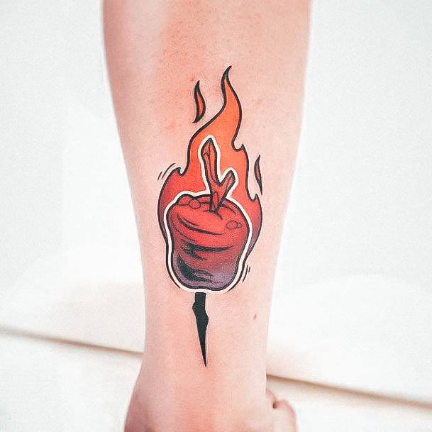 Attractive Girls Tattoo Marshmallow