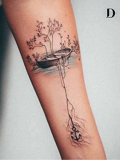 Attractive Girls Tattoo Nautical